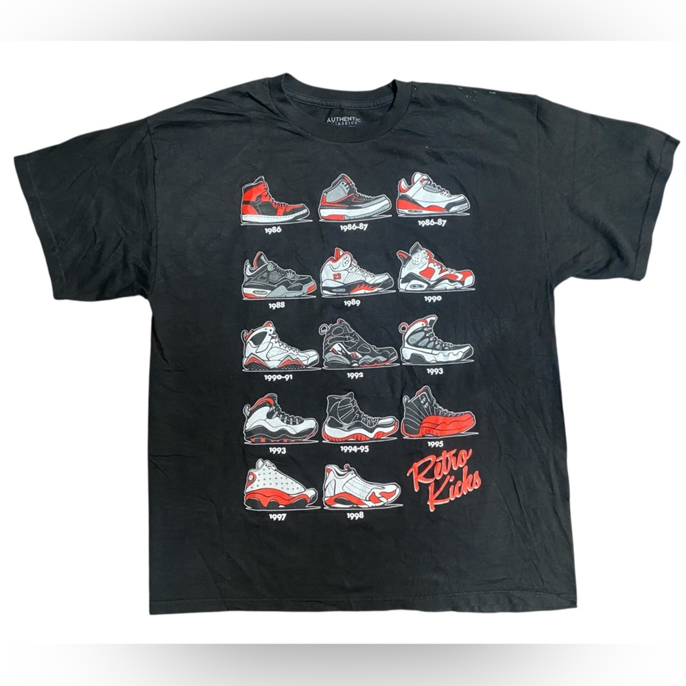 Jordan Retro Sneaker Kicks T-Shirt Mens Urban Streetwear Size XL